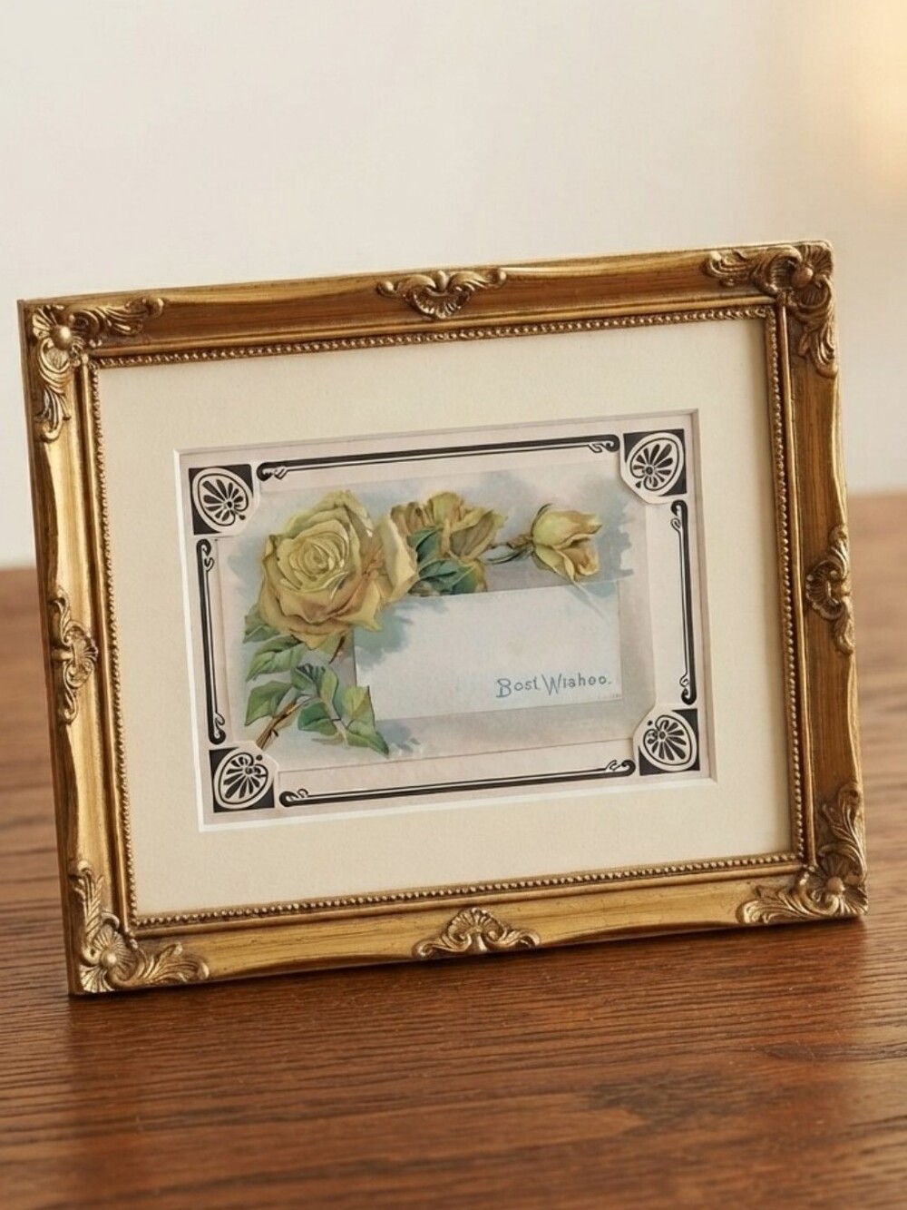 Antique 1910 Handpainted Best Wishes Post Card Rare
